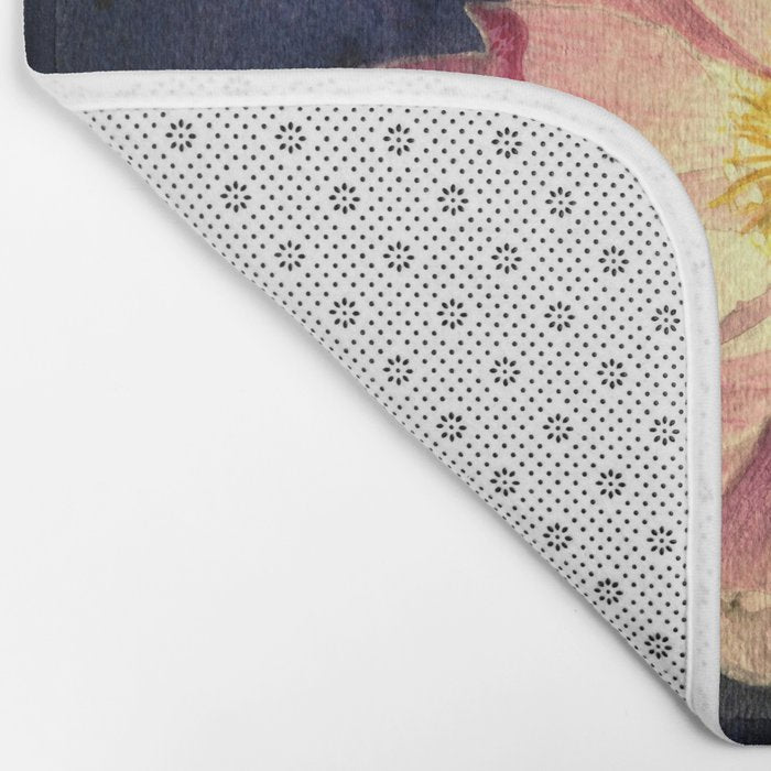 Big Lotus Watercolor Bath Mat Gallery Image 2