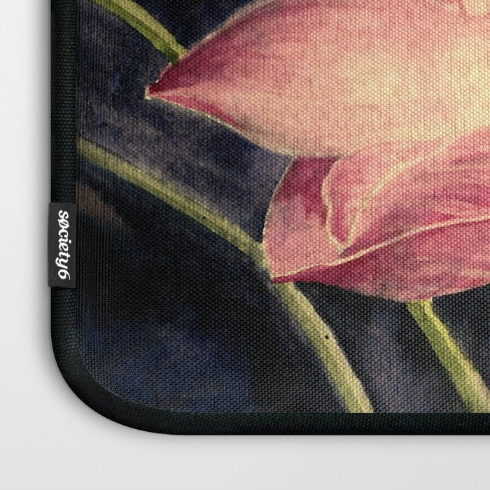 Big Lotus Watercolor Laptop Sleeve Gallery Image 3