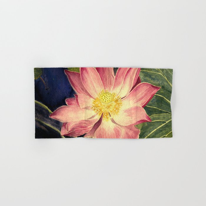 Big Lotus Watercolor Towels Gallery Image 1