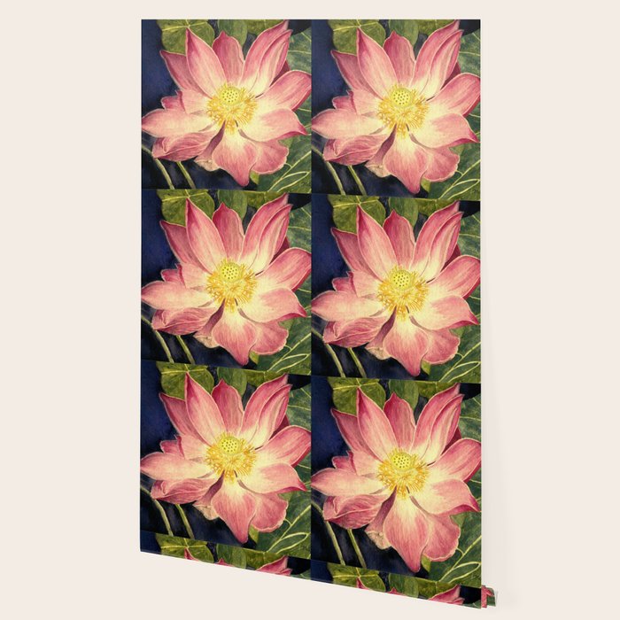 Big Lotus Watercolor Wallpaper Gallery Image 2