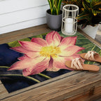 Big Lotus Watercolor Outdoor Rug Gallery Image 2