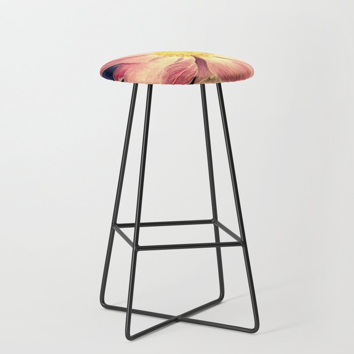 Big Lotus Watercolor Stool Gallery Image 1