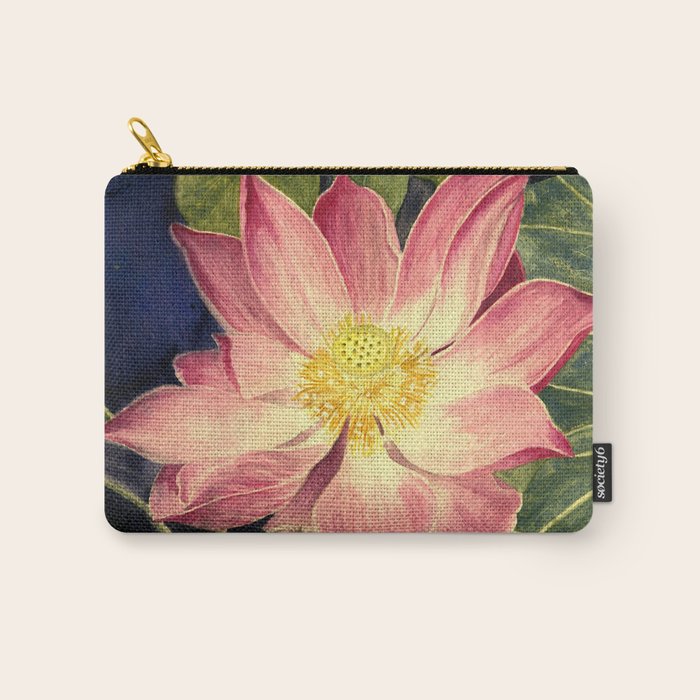 Big Lotus Watercolor Carry All Pouch Gallery Image 1