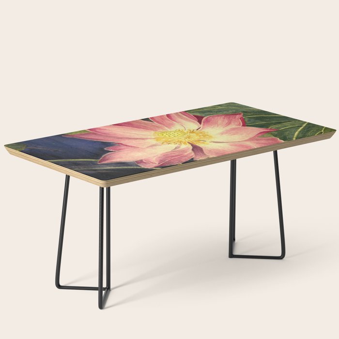 Big Lotus Watercolor Coffee Table Gallery Image 1