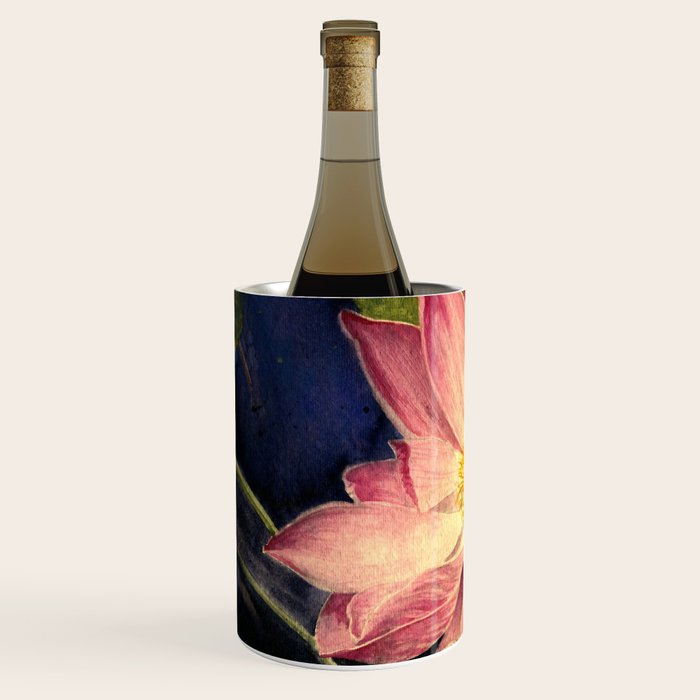 Big Lotus Watercolor Wine Chiller Gallery Image 2