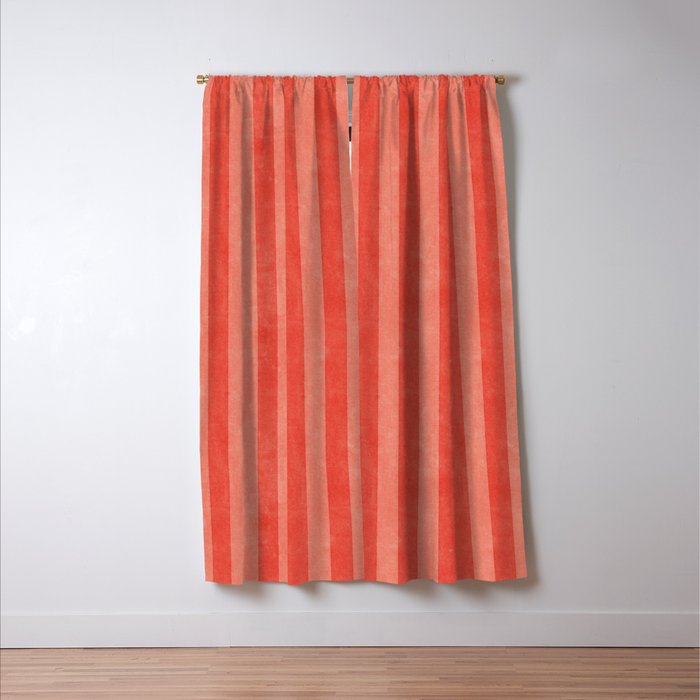 STRIPES - 004 - red Window Curtain Gallery Image 3