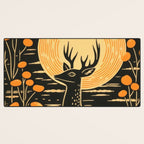 Autumn Moon Horned Deer Desk Mat Gallery Image 3