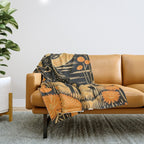Autumn Moon Horned Deer Throw Blanket Gallery Image 1