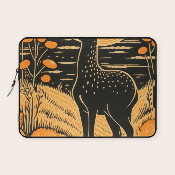 Autumn Moon Horned Deer Laptop Sleeve Gallery Image 1