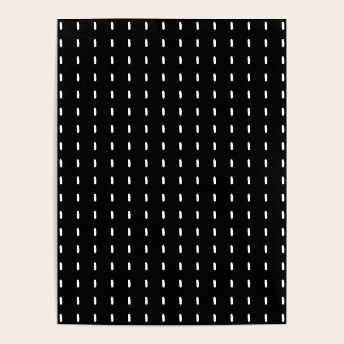 Black pattern with white stripes Poster Gallery Image 1