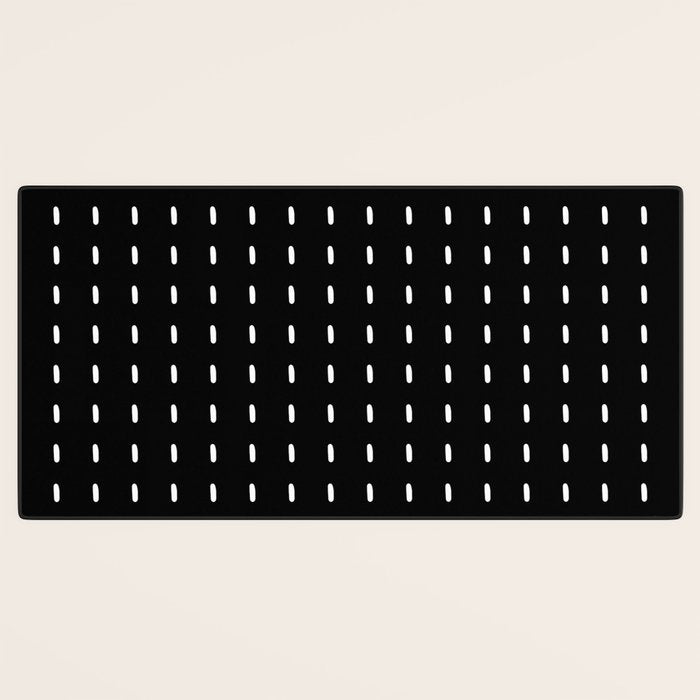 Black pattern with white stripes Desk Mat Gallery Image 3