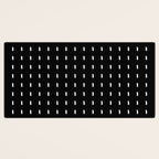 Black pattern with white stripes Desk Mat Gallery Image 3