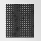 Black pattern with white stripes Throw Blanket Gallery Image 2
