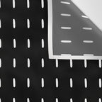Black pattern with white stripes Wall Tapestry Gallery Image 3