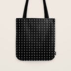 Black pattern with white stripes Tote Bag Gallery Image 1