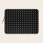Black pattern with white stripes Laptop Sleeve Gallery Image 1