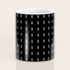 Black pattern with white stripes Coffee Mug Gallery Image 4
