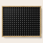 Black pattern with white stripes Serving Tray Gallery Image 1
