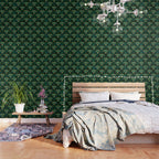 Art Deco Real Green Marbled Geometric Pattern Wallpaper Gallery Image 3