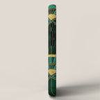 Art Deco Real Green Marbled Geometric Pattern iPhone Case Gallery Image 2