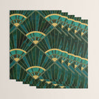 Art Deco Real Green Marbled Geometric Pattern Wrapping Paper Gallery Image 3