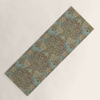 William Morris Honeysuckle & Tulip Taupe and Aqua Yoga Mat Gallery Image 1