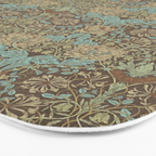 William Morris Honeysuckle & Tulip Taupe and Aqua Bath Mat Gallery Image 3