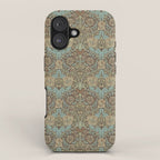 William Morris Honeysuckle & Tulip Taupe and Aqua iPhone Case Gallery Image 1