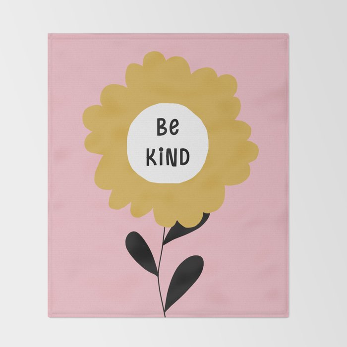 Be Kind Throw Blanket Gallery Image 2
