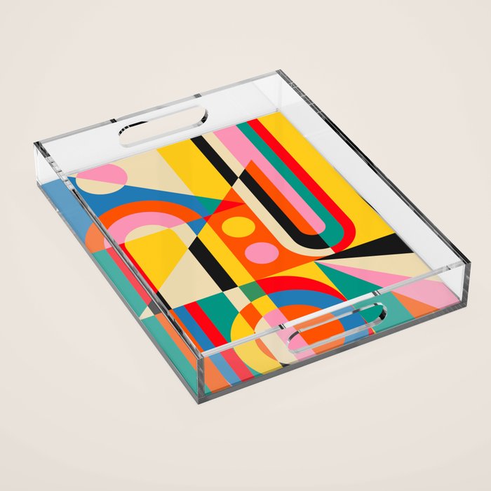 Colorful Geometrics Acrylic Tray Gallery Image 1