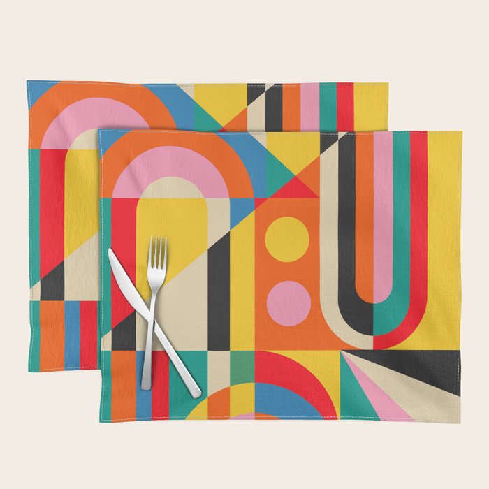 Colorful Geometrics Placemat Gallery Image 1