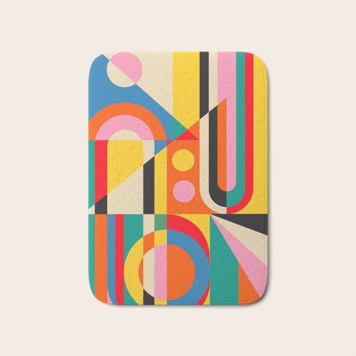 Colorful Geometrics Bath Mat Gallery Image 1