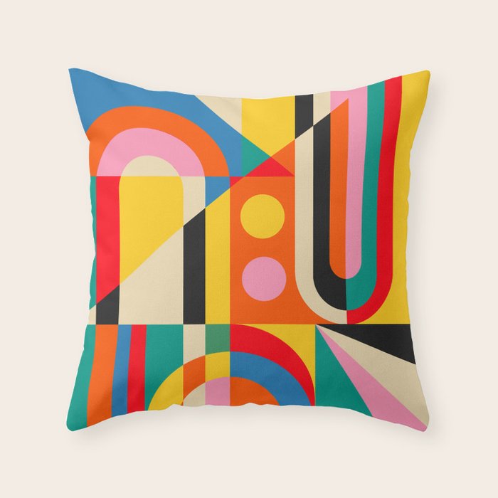 Colorful Geometrics Throw Pillow Gallery Image 6
