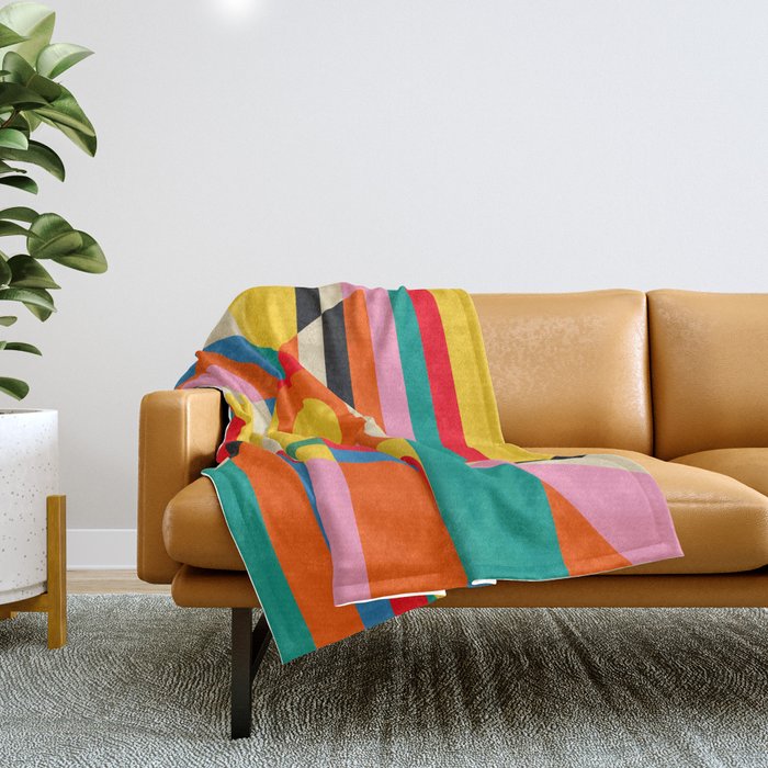 Colorful Geometrics Throw Blanket Gallery Image 1