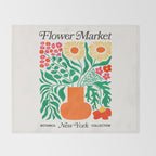 New York: Flower Market 01 | Botanica Edition Throw Blanket Gallery Image 2