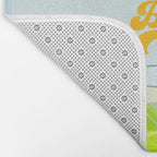 Minimal Gin Tonic cocktail illustration - Aqua Orange Bath Mat Gallery Image 2