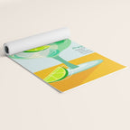Minimal Gin Tonic cocktail illustration - Aqua Orange Yoga Mat Gallery Image 2