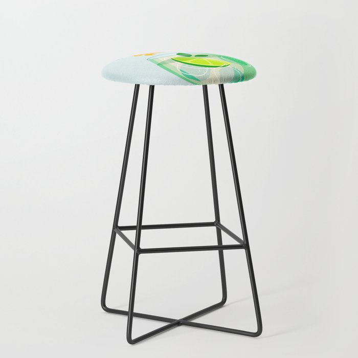 Minimal Gin Tonic cocktail illustration - Aqua Orange Stool Gallery Image 1