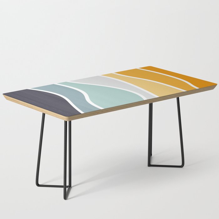 Colorful summery retro style waves Coffee Table Gallery Image 1