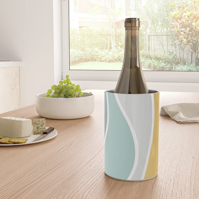 Colorful summery retro style waves Wine Chiller Gallery Image 4