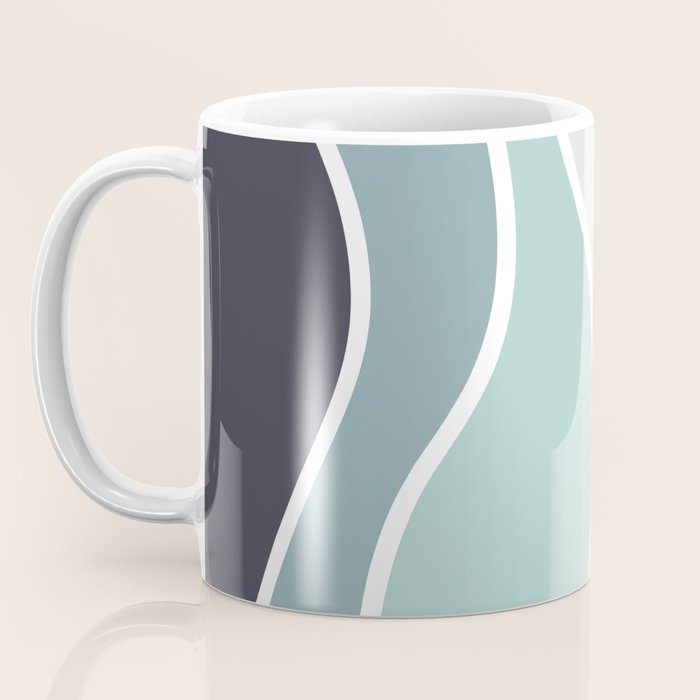 Colorful summery retro style waves Coffee Mug Gallery Image 3