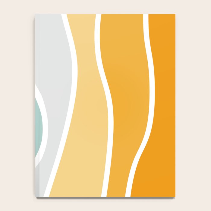 Colorful summery retro style waves Notebook Gallery Image 4