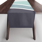 Colorful summery retro style waves Table Runner Gallery Image 1