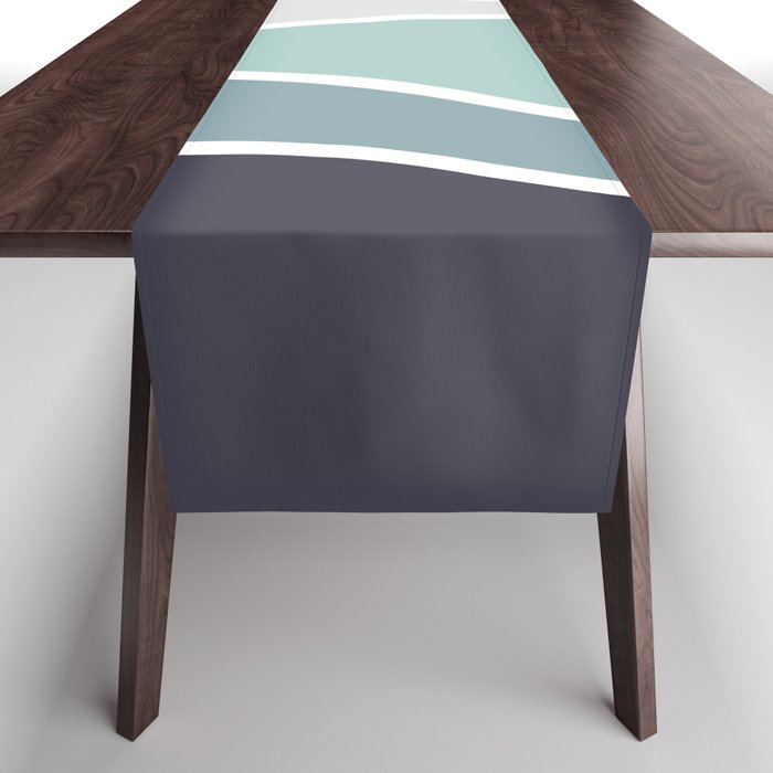 Colorful summery retro style waves Table Runner Gallery Image 1
