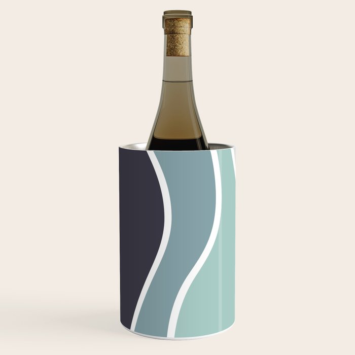 Colorful summery retro style waves Wine Chiller Gallery Image 2