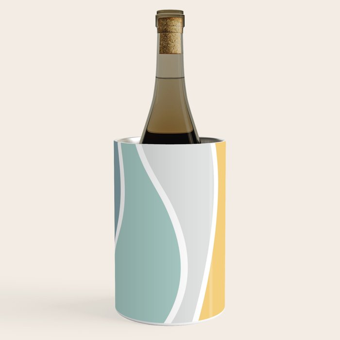 Colorful summery retro style waves Wine Chiller Gallery Image 1