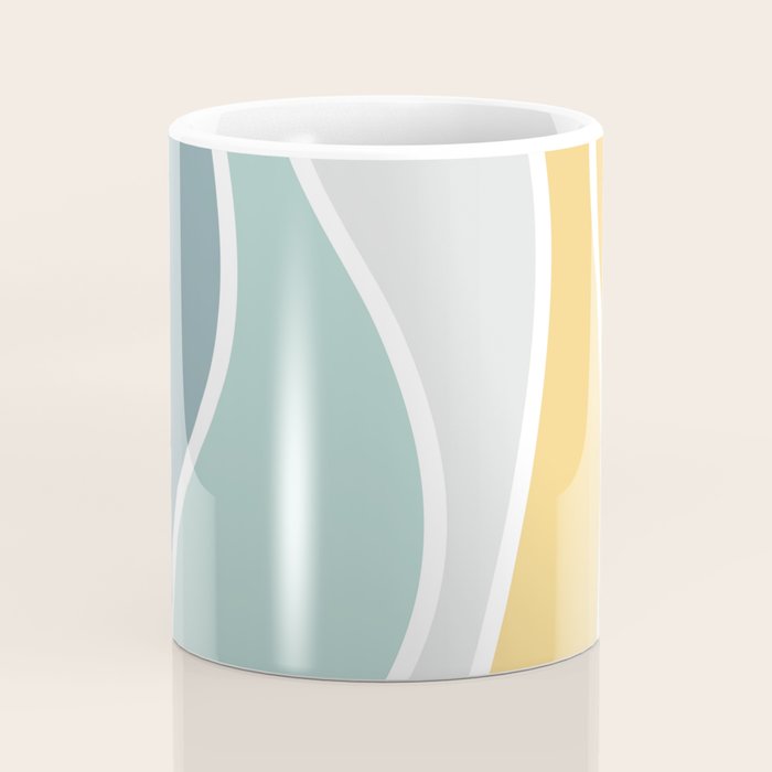Colorful summery retro style waves Coffee Mug Gallery Image 4