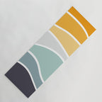 Colorful summery retro style waves Yoga Mat Gallery Image 1