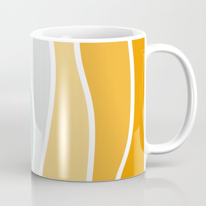 Colorful summery retro style waves Coffee Mug Gallery Image 1