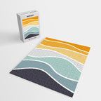 Colorful summery retro style waves Jigsaw Puzzle Gallery Image 2